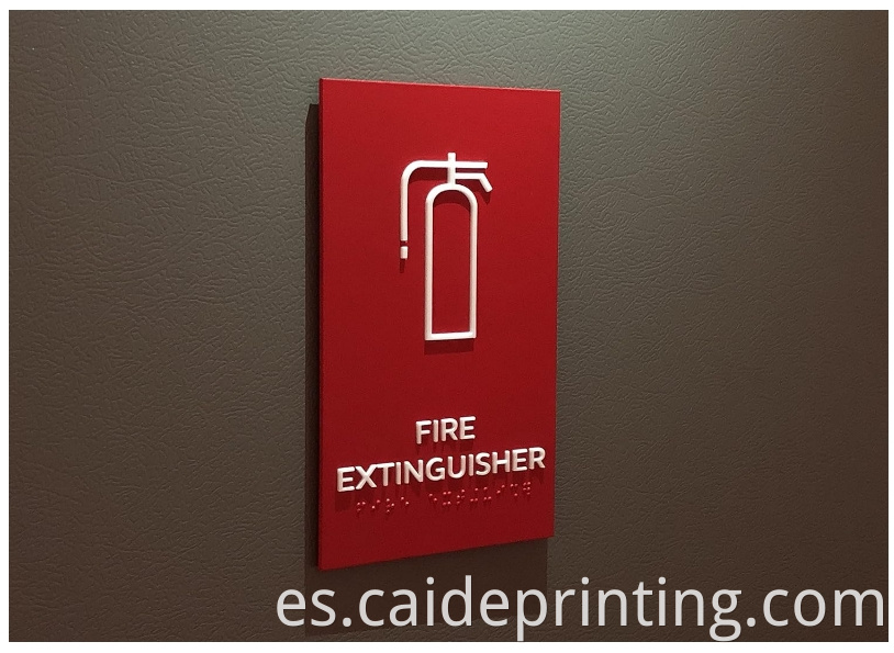 Fire Fighting Braille Sign